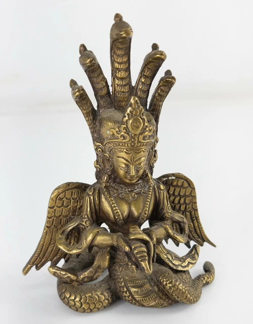 Antique South East Asian Indian Bronze Naga Hindu Snake Deity