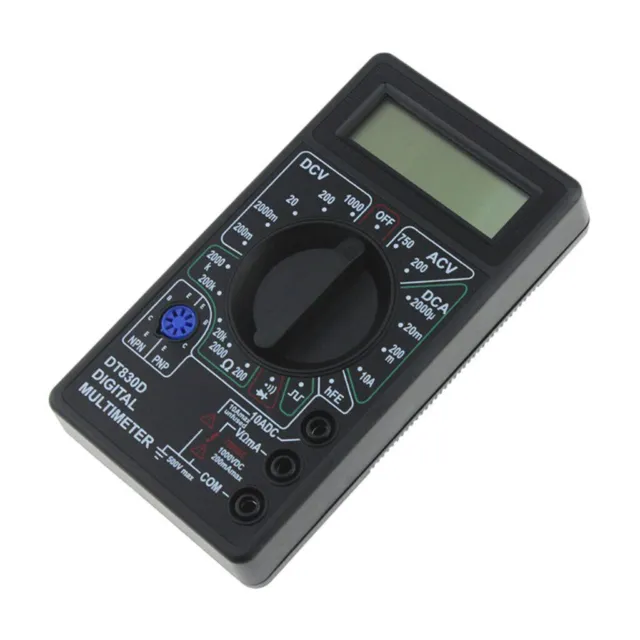 DT830D Digital Multimeter Tester Auto AC / DC Amperemeter Voltmeter Schwarz