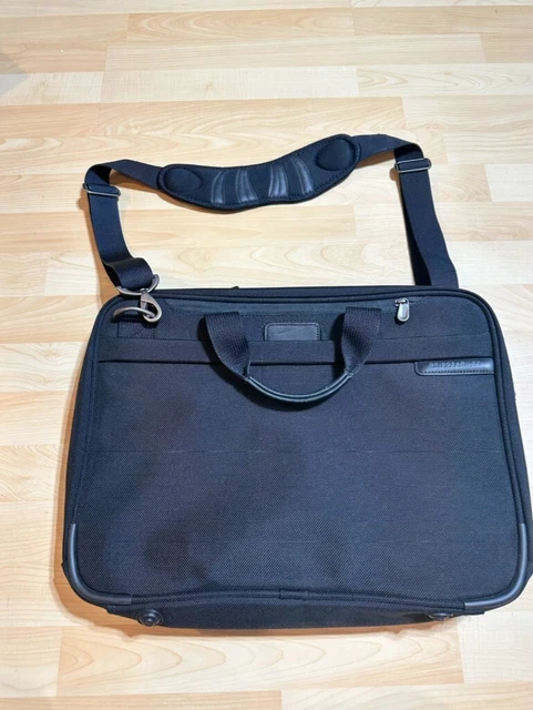 Briggs Riley Baseline Slim Computer Brief Black 12x17x4