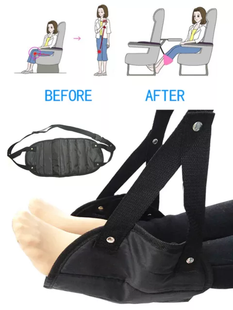 Portable Foot Rest Relax Travel Hammock Carry Flight Leg Airplane Pad