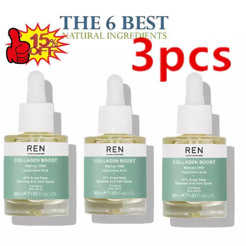 3X REN Collagen Boost Anti Aging Serum Hyaluronic Acid Skincare Beauty Women DE