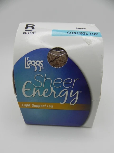 VINTAGE LEGGS SHEER Elegance Control Top Pantyhose NUDE Size B #3578-B