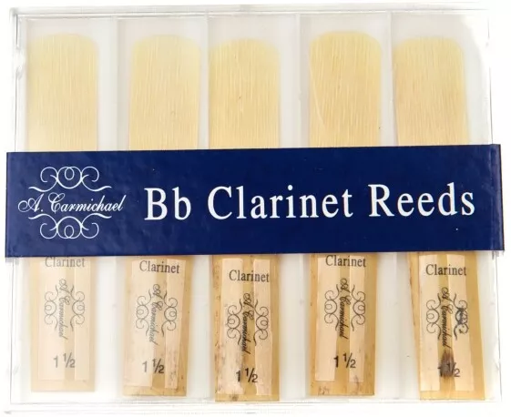 Carmichael Bb Clarinet Reeds - Box of 10 - Available in 1.5, 2 & 2.5