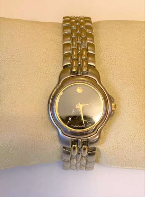 MOVADO MUSEUM Ladie's Watch Swiss Made Stainless Steel RUNS WELL New Battery