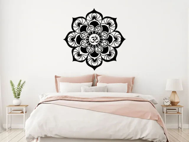 Flower Mandala Wall Stickers Oriental Art Decal Home Decor Pattern Exotic Vinyl