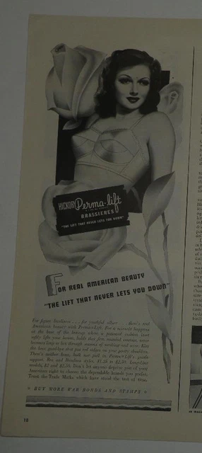 Magazine Ad* - 1944 - Perma-Lift Bra's - World War II