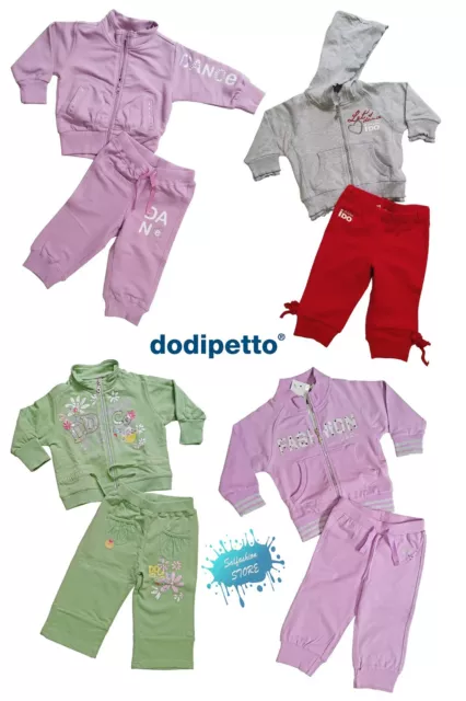 Completo tuta neonata in felpina leggera di cotone DODIPETTO 9 e 12 mesi