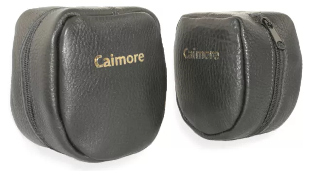Leather and Sheepskin Fly Reel Case - Medium Size