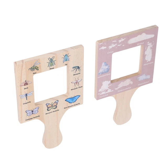 Nature Guide Finder Frame 2-Piece Wooden Natural Finder With Smooth Edge