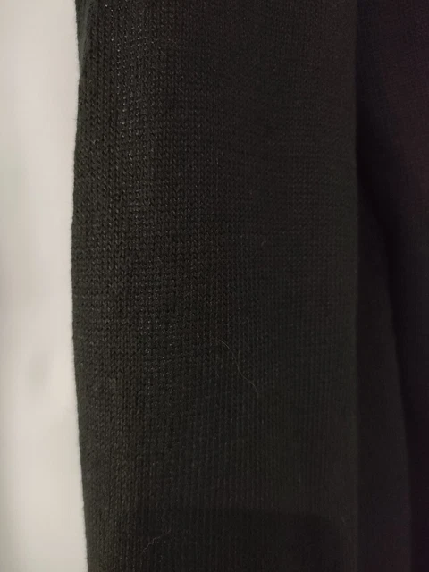 Lange Damen-Cardigan Eileen Fisher schwarz Bio-Leinen Baumwolle gestrickt offen XS. 3