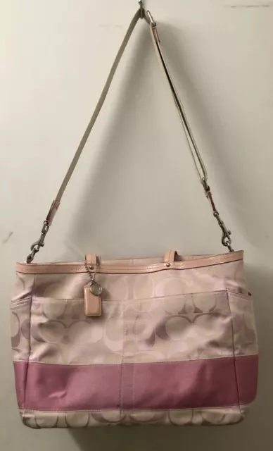RARE Coach (B1076) Handcrafted Diaper Bag/Tote ~ Pink (H)