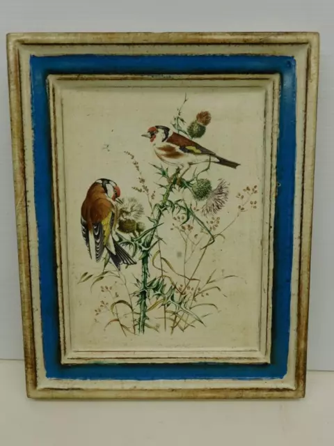 really old picture shabby chic  garden birds