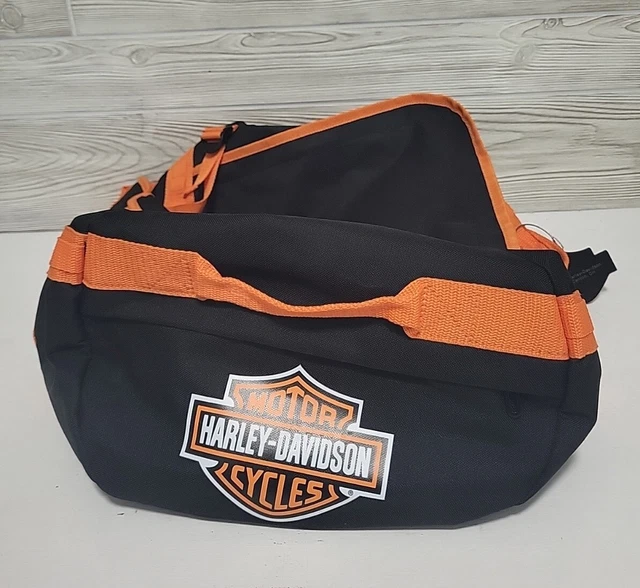 HARLEY DAVIDSON MOTORCYCLES Adjustable Duffle Gym Sports Bag Black