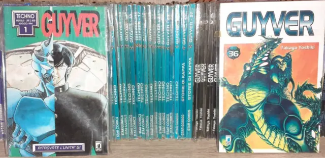 FUMETTI VINTAGE MANGA STAR COMICS Serie GUYVER Sequenza Completa 1-36 + VHS GIFT