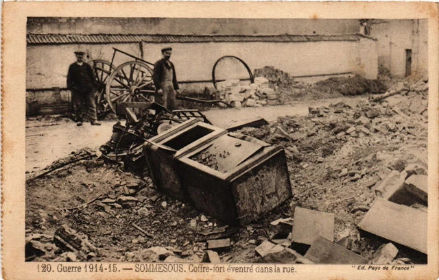 CPA AK Military - Sommesous - Street Disembowelled Safe (696430)