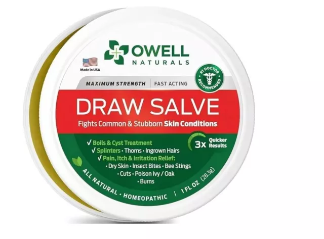 Drawing Salve Ointment 1 oz, ingrown Hair Treatment, Boil Cyst, Splinter Remove