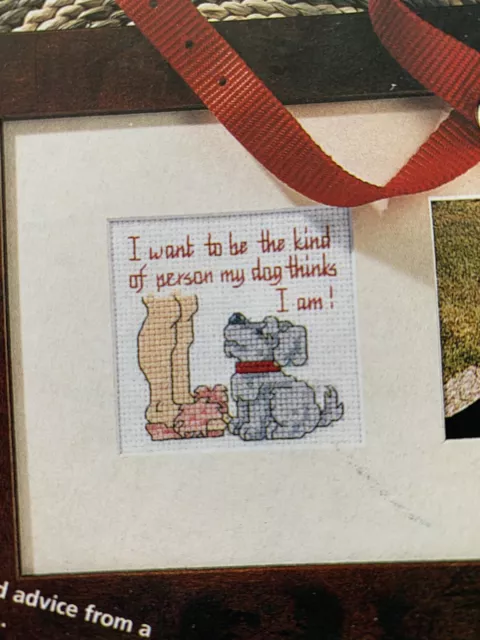 Stitcher’s Sayings I want to be a person my dog thinks i am Cross stitch chart