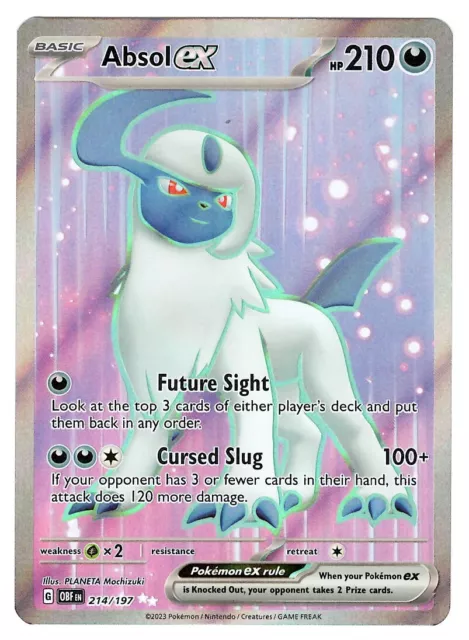 Pokemon - Absol ex 214/197 - Obsidian Flames - Ultra Rare - Full Art - IN HAND