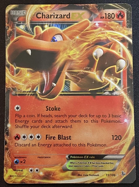 Charizard EX - 11/106 - XY Flashfire - Ultra Rare Pokemon Card LP