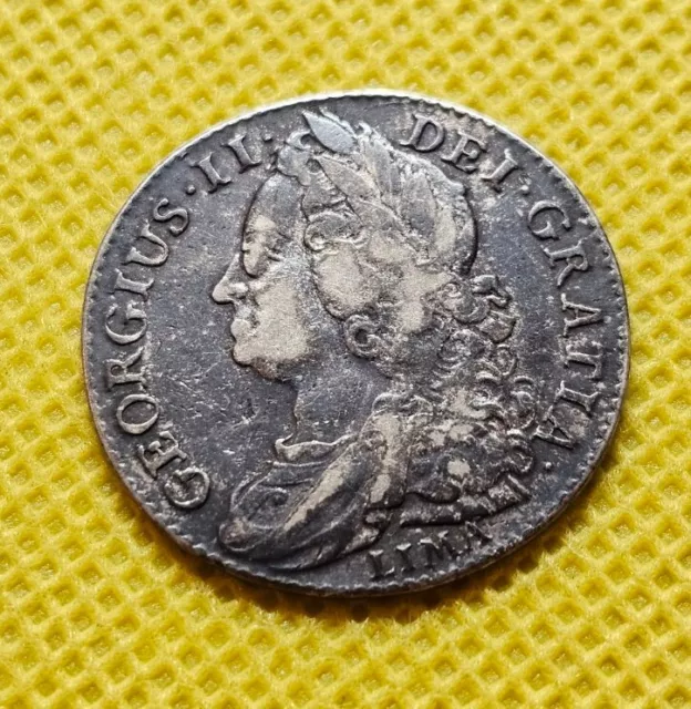 1745 LIMA Shilling - George II British Silver Coin 2