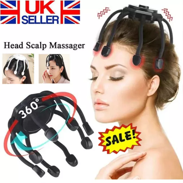 Electric Scalp Head Massager Octopus Claw Vibration Massage Stress Relief Relax