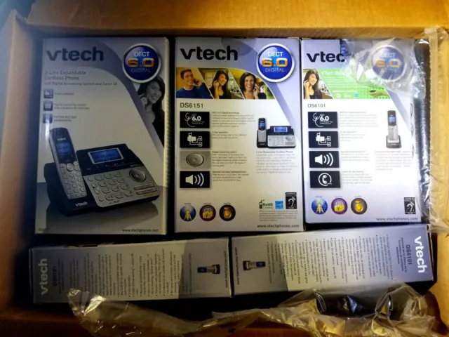 Cordless Mobile Multi-Line  Home /Office Phone VTech DS6151 FULL SET OF 3 UNITS