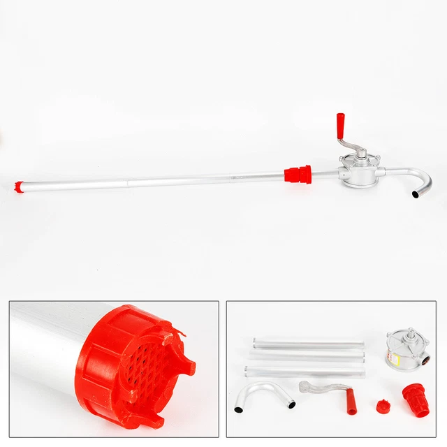 55 Gallon Drum Rotary Pump Manual Self Priming Crank Gas Fuel Oil Transfer Pump