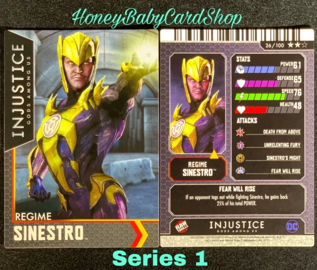 Injustice Arcade Series 1 Out of Print Card 26 Regime Sinestro