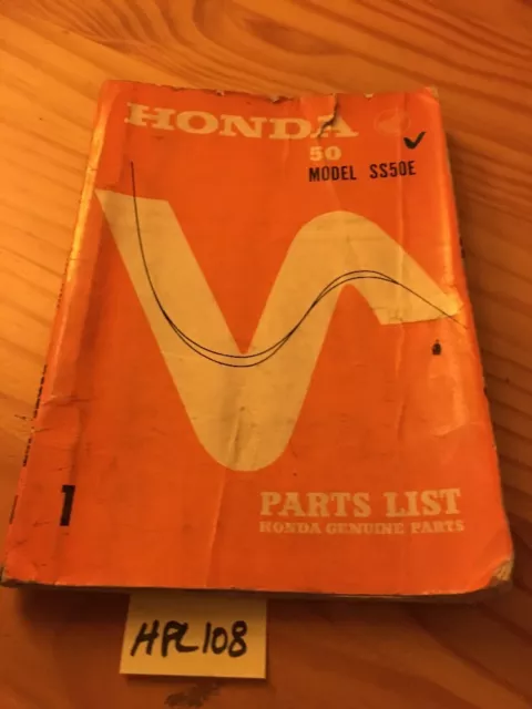 Honda parts list SS50E SS50 E SS 50 catalogue pièces détachées édition 1 1968