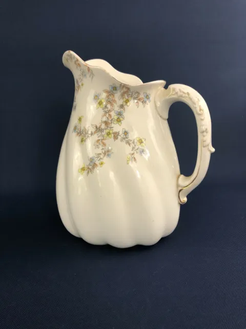 Antique Victorian Doulton semi-porcelain water pitcher Burslem England 1891-1902