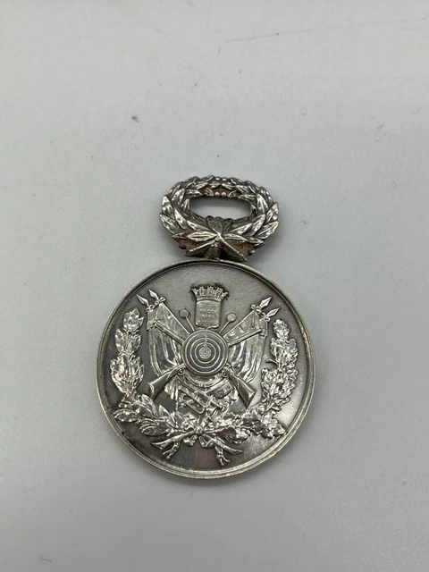 MÉDAILLE ARGENT MASSIF Militaire Si Vis Pacem Para Bellum – 26 gr EUR 22,00 - FR
