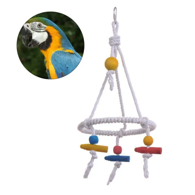 Papagei Schwingende Brücke Vogelspielzeug Für Papageien Runden Baumwollseil