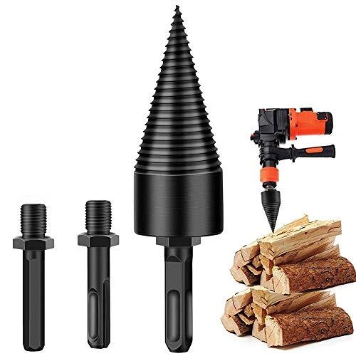 Punta Spaccalegna Per Trapano - Cono A Vite 42mm, Con 3 Manici, Acciaio Carbonio - Foto 6