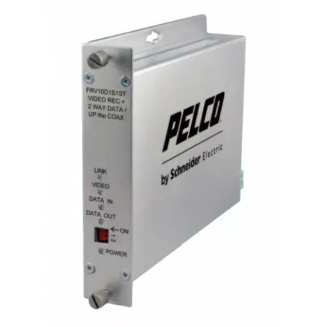 Pelco FTV10D1S1ST Fiber Transmitter 1Channel ST with Bidirect Data, Single Mode