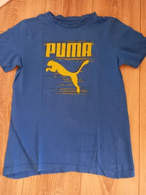 Tee-shirt manches courtes bleu marque Puma taille 14 ans