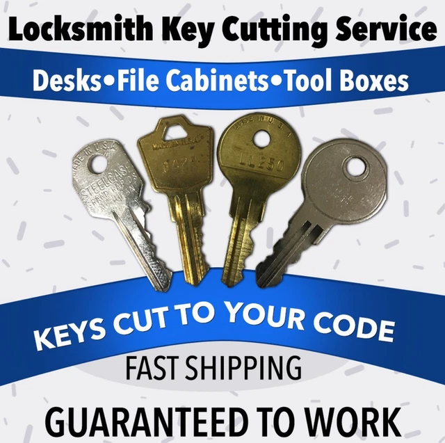 Replacement Keys For Hon Cabinet Lock – Code GG135, 2 Keys For Lock Series GG101-GG200