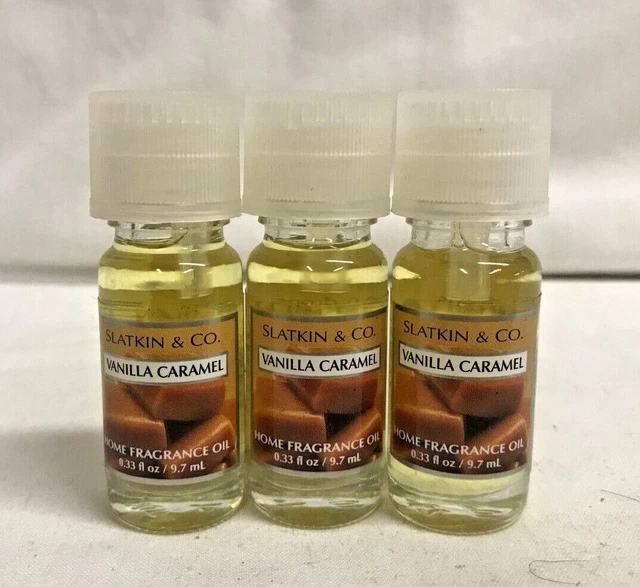 BATH & BODY Works Slatkin & Co. (3) Home Fragrance Oil VANILLA CARAMEL
