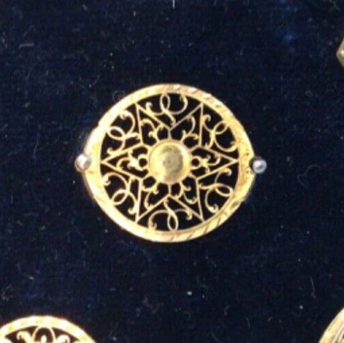 Coq De Montre à Gousset Vintage 18ème Style Louis XVI - Laiton Doré Décor Lyres Et Feuilles - Occasion