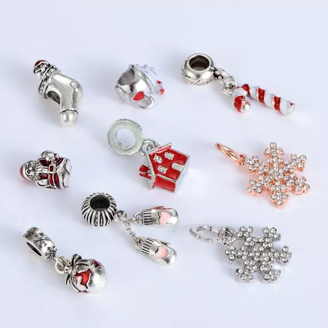 Jewelry Accessories Christmas Charm Bracelet Necklace Charms DIY Bead Trinket