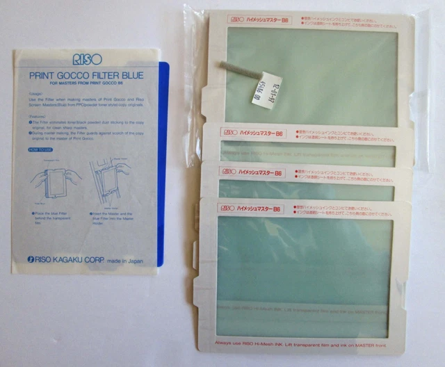 Hoja maestra de malla alta estampado de arroz Gocco B6 paquete NUEVO 5 + 3 (8 en total) y filtro azul