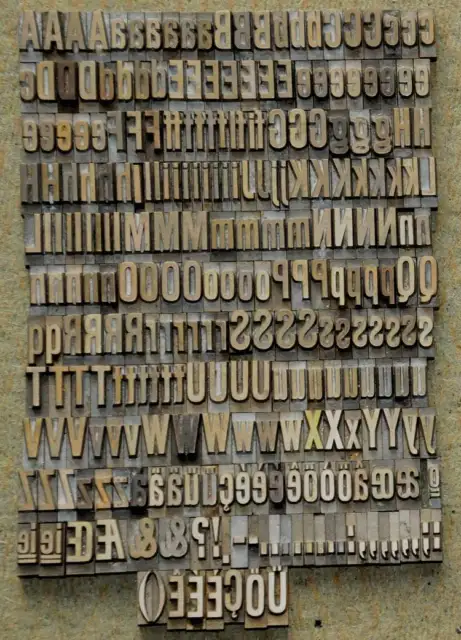 Prägeschrift 10,5 mm Messingschrift Buchbinder Messing Buchbinden Vergoldepresse