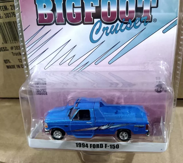 1994 Ford F-150 Pickup "Bigfoot Cruiser" Blue 1/64 Diecast Car Greenlight 30376