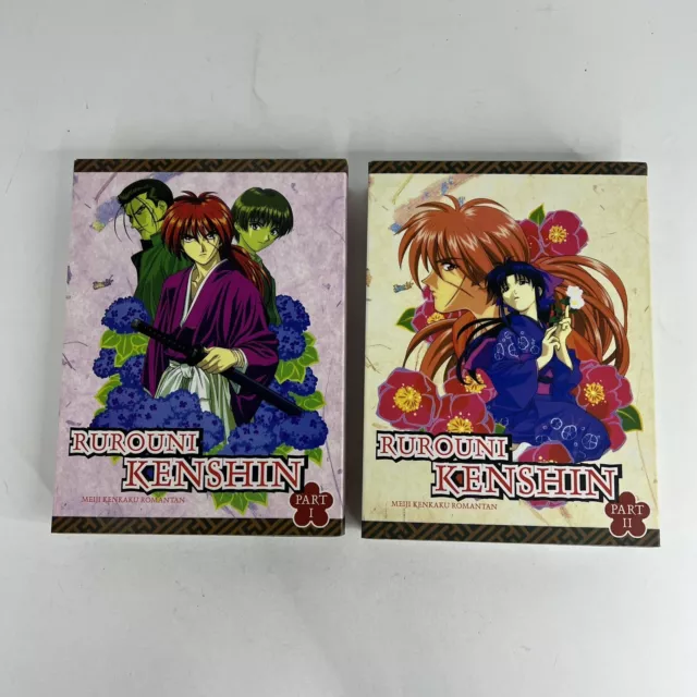 Rurouni Kenshin Part 1 & 2 DVD Set Japanese Anime Meiji Kenkaku Romantan