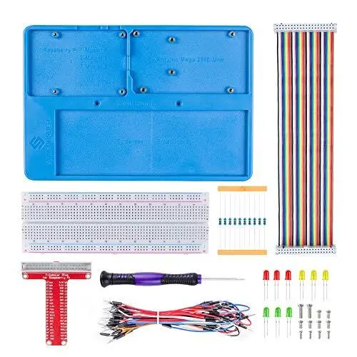RAB Holder Breadboard Kit with 830 Points solderless Circuit Board compatible...