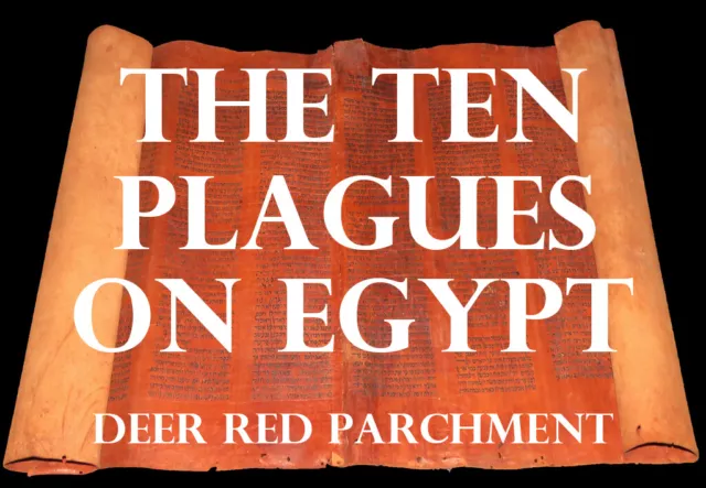 TORAH SCROLL BIBLE VELLUM MANUSCRIPT FRAGMENT 300 YRS YEMEN The Plagues on Egypt