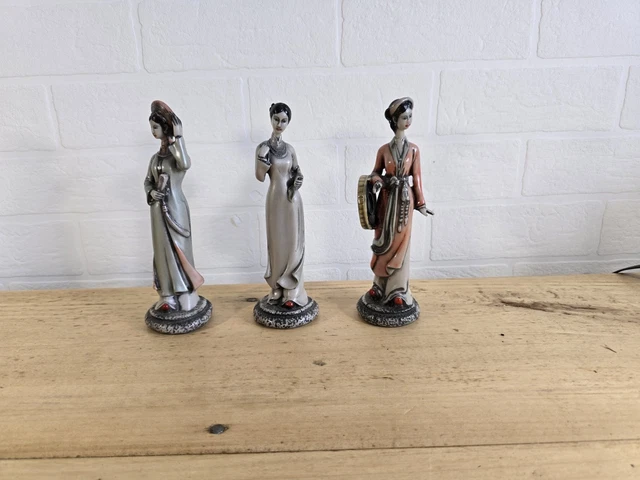 Statuette Pêcheur – Femme De Pêcheur – Résine, Multicolore – Artisanat AD