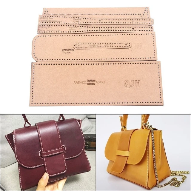 DIY Handmade Women Handbag Shoulder Messenger Bag Kraft Paper Template Pattern