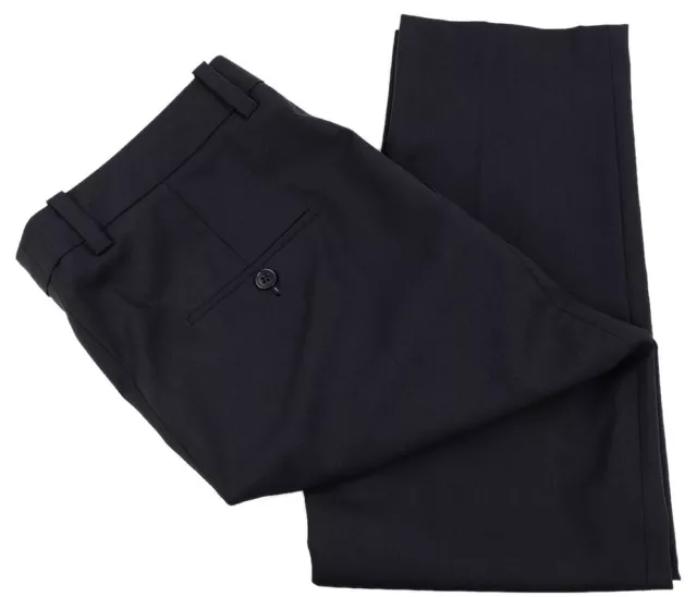 3.1 PHILLIP LIM Womens Navy Cropped Wool Stretch Flat Front Pencil Pants 4 NWT