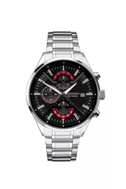 Sekonda Mens Dual Time Sport Watch Brand New RRP £99.99 Model 1697.205