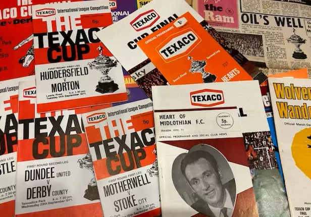 20 Diff Texaco Cup Programmes 1970-1972  You Choose